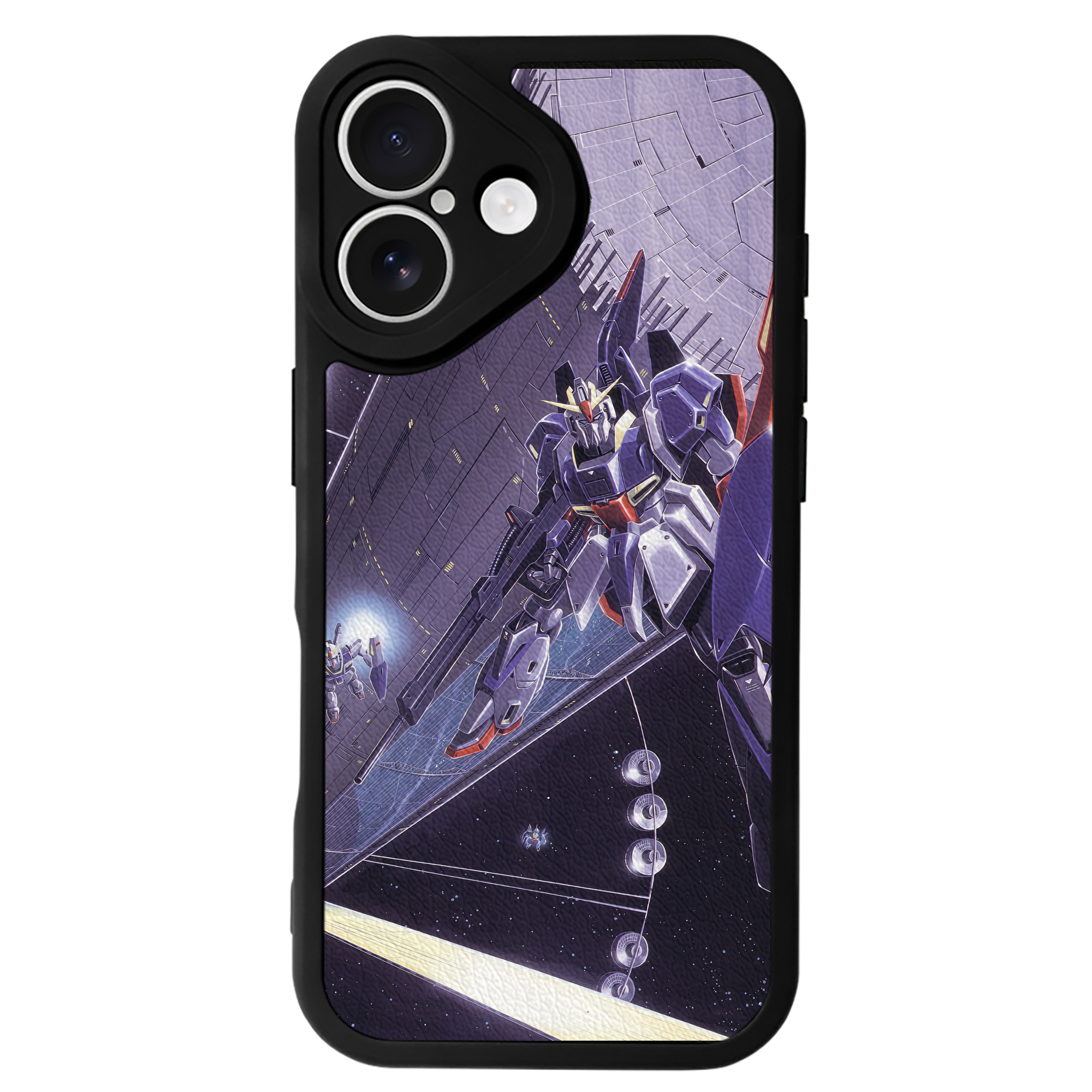 （画像用） 機動戦士ガンダム Mobile Suit Gundam 【iPhone 16シリーズ対応】シリコンスマホケース（レザー調） 材質：シリコン